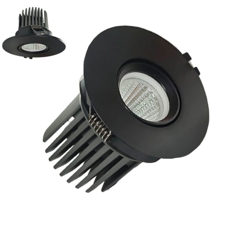 15W LED Downlight - Adjustable - BLACK - CRI+92 - UGR13