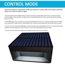 Baliza Solar LED 5W Chip - Sobremuro -  Cuadrada - Aluminio - 20x20cm