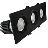 Encastré LED 45W - Orientable - NOIR Triple - CRI+92 - UGR13