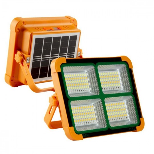 Portable Solar LED Floodlight - 200W Chip - Power Bank + Rechargeable USB