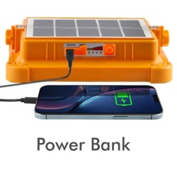 Foco Projetor Solar Portátil LED - Chip de 200W - Power Bank + USB Recarregável