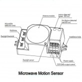 LED Radar Motion Detector MICROWAVE RADAR