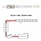 Mini Contrôleur Dimmer - 12V/24V DC