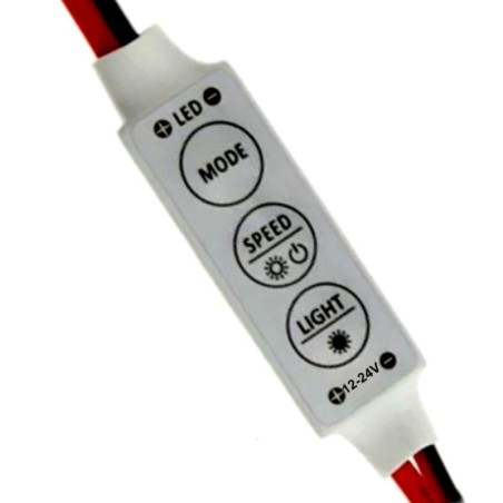 Mini Controlador Dimmer Tira Led Monocolor 12V/24V  DC