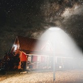 Solar-LED-Straßenlaterne mit Laternenpfahl - GARTEN - ABS - 4000K + Fernbedienung