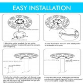 Luminária Solar LED  com Coluna  - JARDIM - ABS - 4000K + Controle Remoto