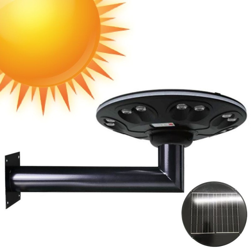 Farola Solar LED con Soporte Pared - GARDEN - ABS- 4000K+ Mando de Control