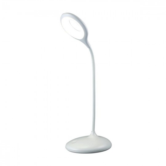 Lampe de bureau LED - 9W - ALESUND - Flexible Blanc - CCT - Batterie Lithium - Dimmable