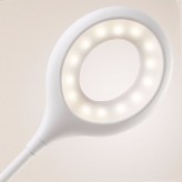 LED-Schreibtischlampe - 9W - ALESUND - Weißer Flexo - CCT Lithium-Batterie - Dimmbar