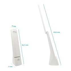 Lâmpada de mesa LED - 9W - ALESUND - Flexo Branco - CCT