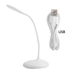 Lâmpada de mesa LED - 9W - ALESUND - Flexo Branco - CCT - Bateria de Lítio - Dimmable