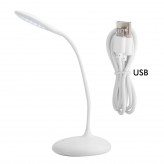 Lampe de bureau LED - 9W - ALESUND - Flexible Blanc - CCT - Batterie Lithium - Dimmable