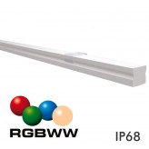 Régua IP68 Linear LED  RGB+WW  - NEW YORK ANONIZADO PRATA - 24V.