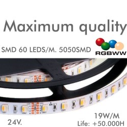 Linear LED  RGB+WW  - IP68 - Batten - NEW YORK  ANODIZED SILVER - 24V.