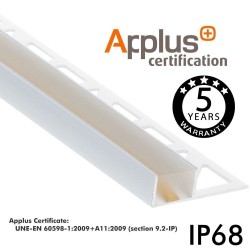 Regleta IP68 Lineal LED COB - Empotrable - ALASCA ANONIZADO PLATA - 12V.