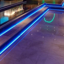 Linear LED Luminaire - IP68 - Recessed  - RGB+WW - ANODIZED SILVER BERLIN XL  - 24V