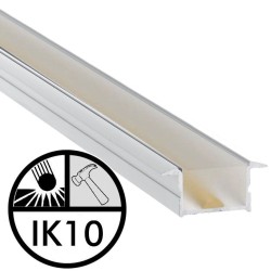 Régua LED - IP68 - Linear COB - Embutida - BERLIM ANODIZADO PRATA - 12V