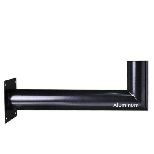 Support pour Lampadaire Solaire - pour Mur - Acier - Noir - 50 cm