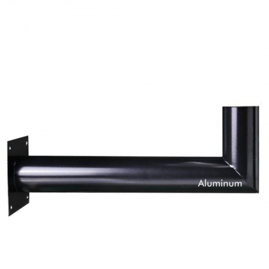 Support pour Lampadaire Solaire - pour Mur - Aluminium - Noir - 50 cm