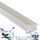 Lineare LED-Leuchte - IP68 - Einbaufähig  - RGB+WW - BERLIN XL ELOXIERT SILBER - 24V