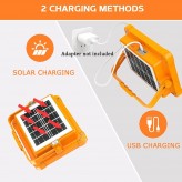 Portable Solar LED Floodlight - 200W Chip - Power Bank + Rechargeable USB