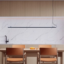 Linear Lamp Pendant - MILANO SLIM BLACK - 0.5m - 1m - 1.5m - 2m - IP54