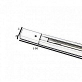 1 Meter Rail Einzelphase verstärkt für LED Scheinwerfer