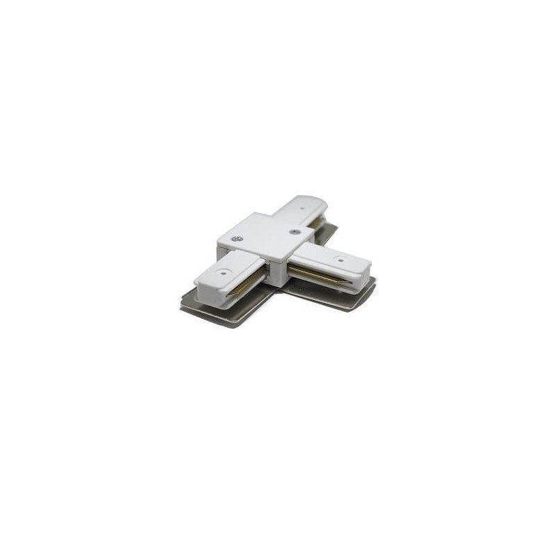  Conector Blanco tipo T para Carril Monofásico REFORZADO