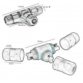 Cable connector in T IP67