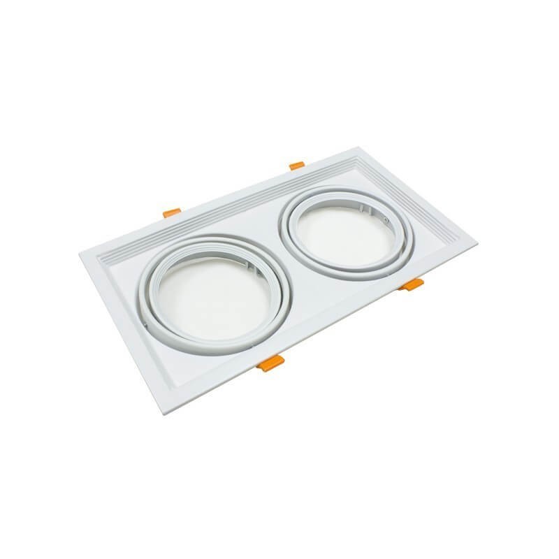 Comprar Aro Branco  Downlight Quadrado Basculante paraLED AR111 x2