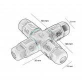 Conector de cabo X" IP67"