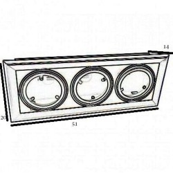 Housing BLACK triple adjustable for AR111 5005