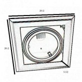 Cadre noir orientable pour AR111