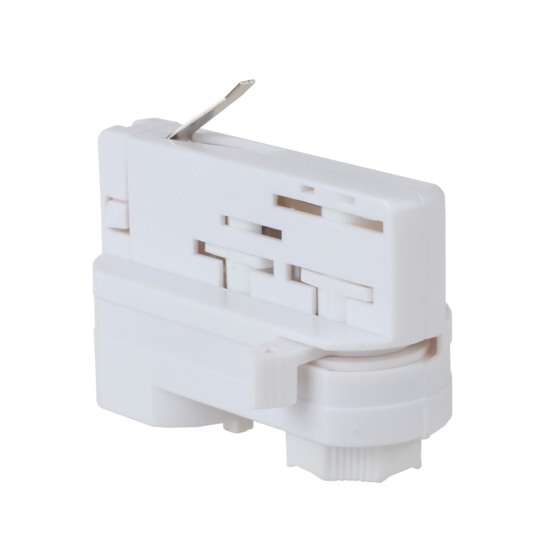 Conector Adaptador de carril TRIFÁSICO Blanco 