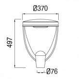 Farola-LED-40W-CONIC-Philips-Lumileds-SMD-3030-165Lm/W-Medidas