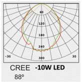 Baliza LED 10W CREE  Rectangular 65cm Exterior