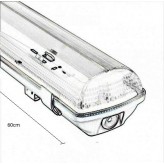 Bloc tubes LED double - IP65 - 60cm