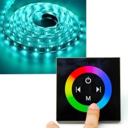 Compre Controlador Embutido Tátil para Fitas de LEDs RGB 12-24 V. DC