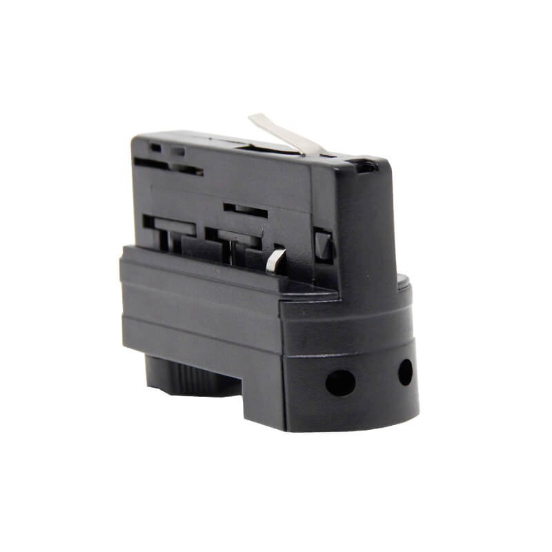 Conector adaptador de carril TRIFASICO Negro