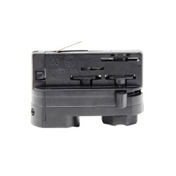 Conector adaptador de carril TRIFASICO Negro