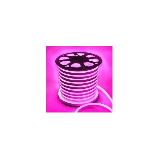 Neón LED Flexible 12V Bobina  25m 8mm  Rosa