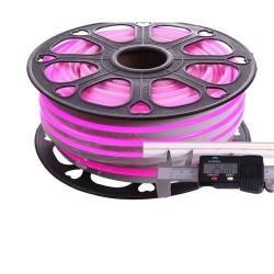 Neón LED Flexible 12V Bobina  25m 8mm  Rosa