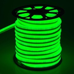 Neón LED 8W Flexible 12V Bobina  25m 8mm  Verde