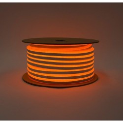 Neón LED 8W Flexible 12V Bobina  25m 8mm Naranja