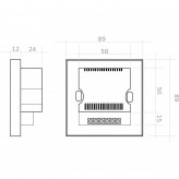 Contrôleur Encastrable Tactile  Monochrome pour Rubans á LEDs 12-24 V DC