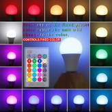 10W LED Bulb RGB 270º E27 with Remote Control