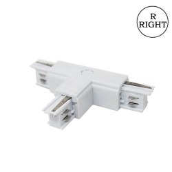 Conector DERECHO TRIFASICO Blanco 