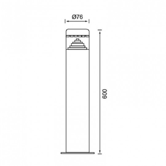 Balise LED 8W ronde 60cm Extérieur