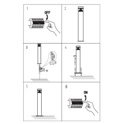 8W LED Bollard round 60cm Outdoor